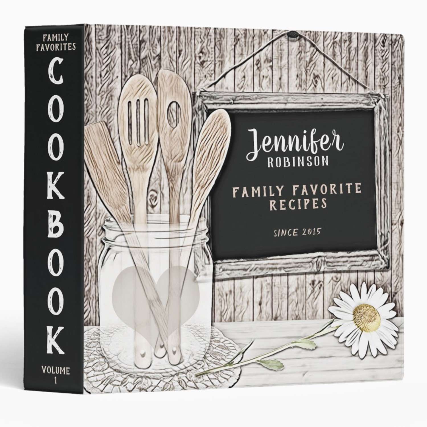 Personalized Cookbook Binder from AZEZ on Zazzle