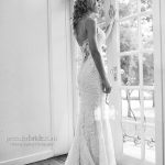 Sottero and Midgley chic lace wedding gown with spaghetti straps