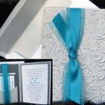 Silver and Blue wedding invitations